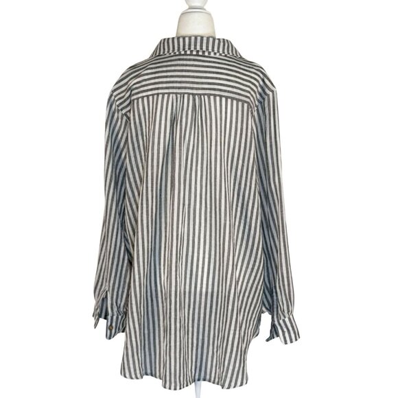 VICI Size Large Woman Blouse 100% Cotton Breatnable Elegant - Picture 3 of 8